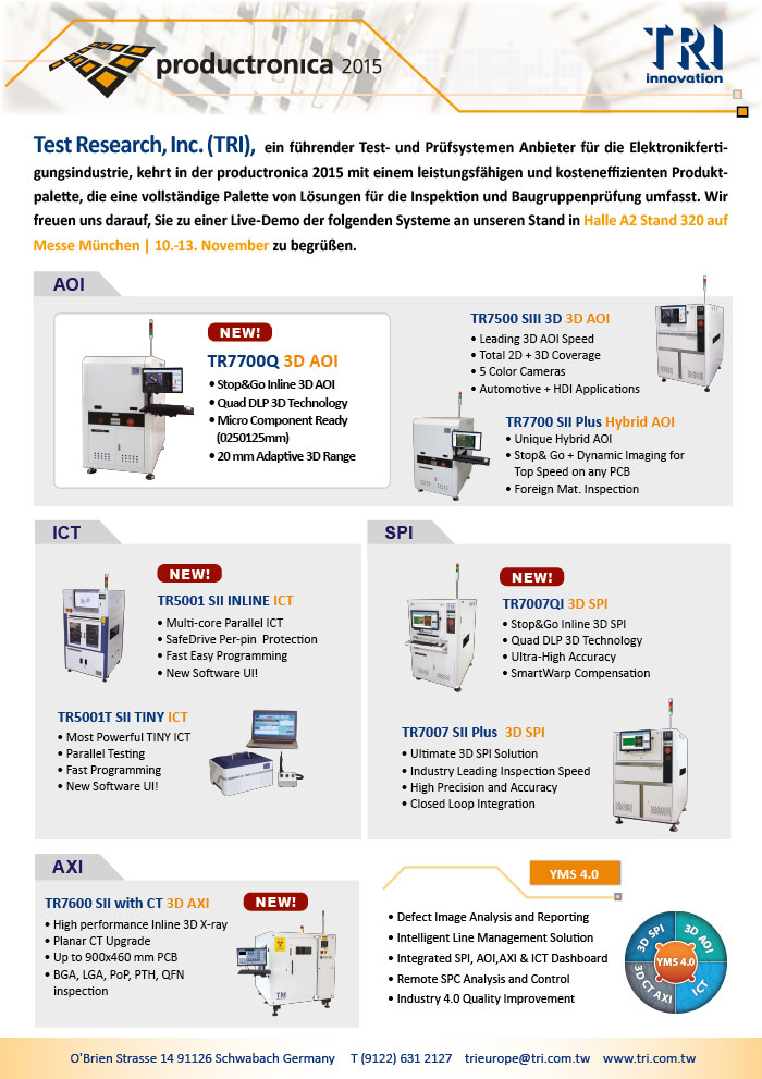 TRI Productronica 2015 Invitation
